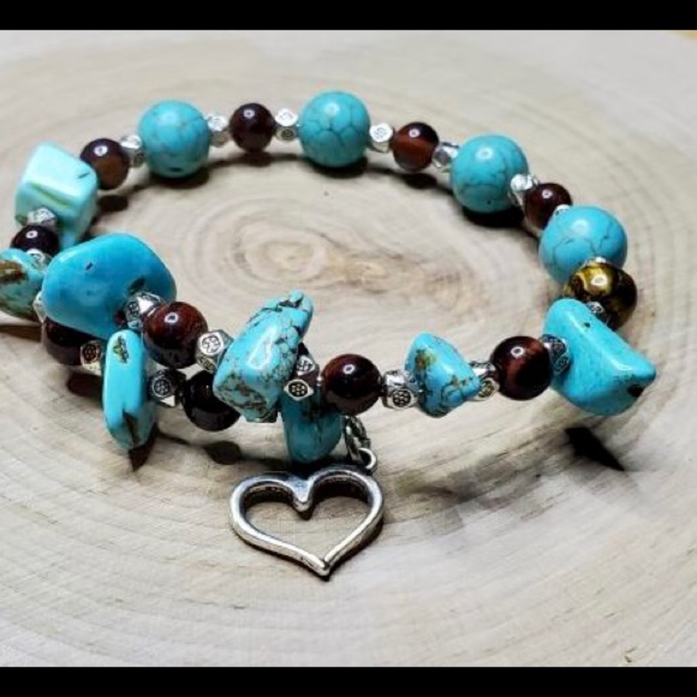 Handmade Beaded Wrap Style Bracelet - Picture 2 of 4
